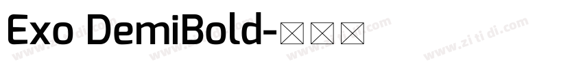 Exo DemiBold字体转换